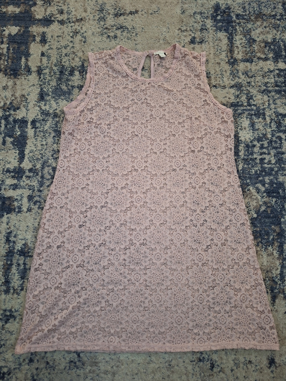 Cato's Women's Sleeveless Pink Lace Dress Size XL